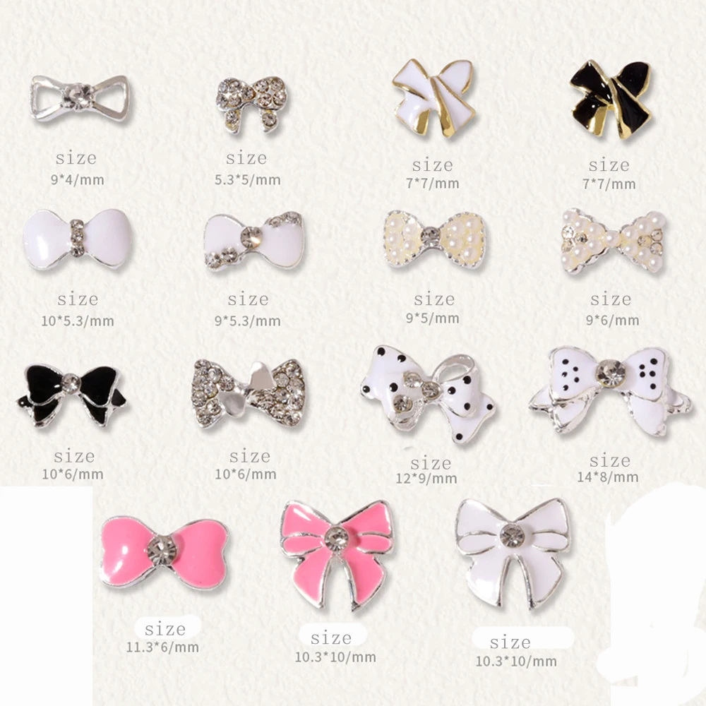 10pcs Hyperflash Bowknot Nail Art Charm 3D Alloy Diamond Pearl Bows Ribbon Bowtie Nail Jewelry Japanese Luxury Nail Decor Parts
10pcs Hyperflash Bowknot Nail Art Charm 3D Alloy Diamond Pearl Bows Ribbon Bowtie Nail Jewelry Japanese Luxury Nail Decor Parts