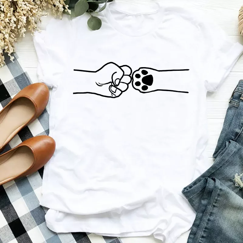 Lady Printing Cat Dog Paw Fashion Animal Funny 90s Print T Tee Womens Tshirt for Female Shirt Clothes Top Graphic T-shirt
Lady Printing Cat Dog Paw Fashion Animal Funny 90s Print T Tee Womens Tshirt for Female Shirt Clothes Top Graphic T-shirt