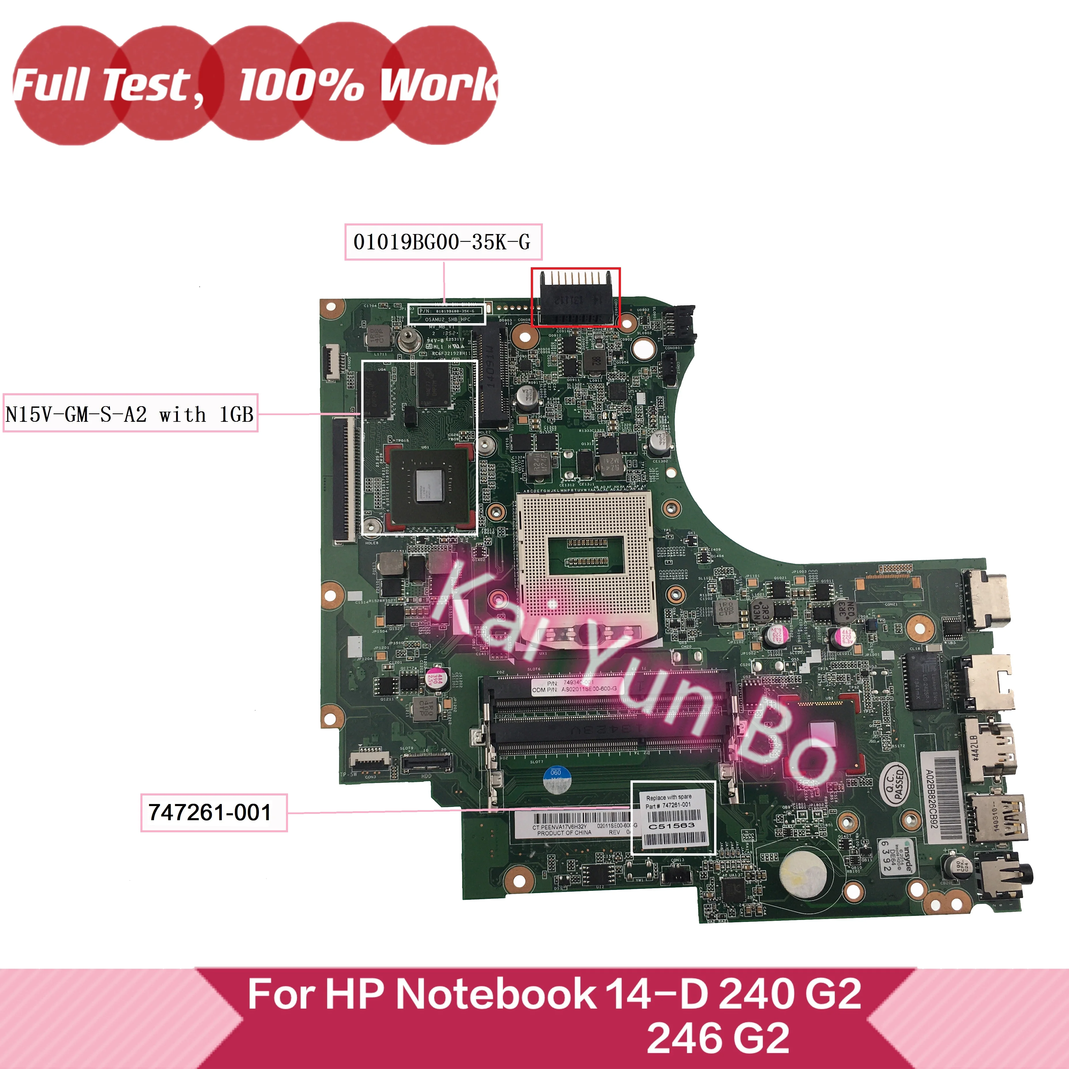 Материнская плата 01019B600 для ноутбука HP 14-D 240 G2 246 G2 747261-001 747261-501 01019B600-491-G со встроенным интерфейсом 100%
Материнская плата 01019B600 для ноутбука HP 14-D 240 G2 246 G2 747261-001 747261-501 01019B600-491-G со встроенным интерфейсом 100%