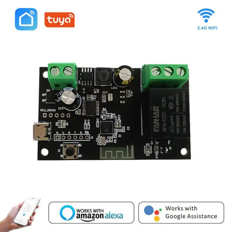 Wifi Smart Mini Relay Module Tuya Inching Self-locking 1/2/4 Gang Diy Switch Voice Control 12v Remote Control Switch Module
Wifi Smart Mini Relay Module Tuya Inching Self-locking 1/2/4 Gang Diy Switch Voice Control 12v Remote Control Switch Module