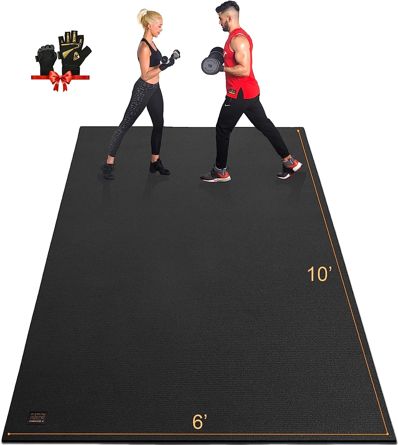 Extra Large Exercise Mat 10'x6'x7mm, Ultra Durable Workout Mats for Home Gym Flooring, Shoe-Friendly Non-Slip Cardio Mat
Extra Large Exercise Mat 10'x6'x7mm, Ultra Durable Workout Mats for Home Gym Flooring, Shoe-Friendly Non-Slip Cardio Mat