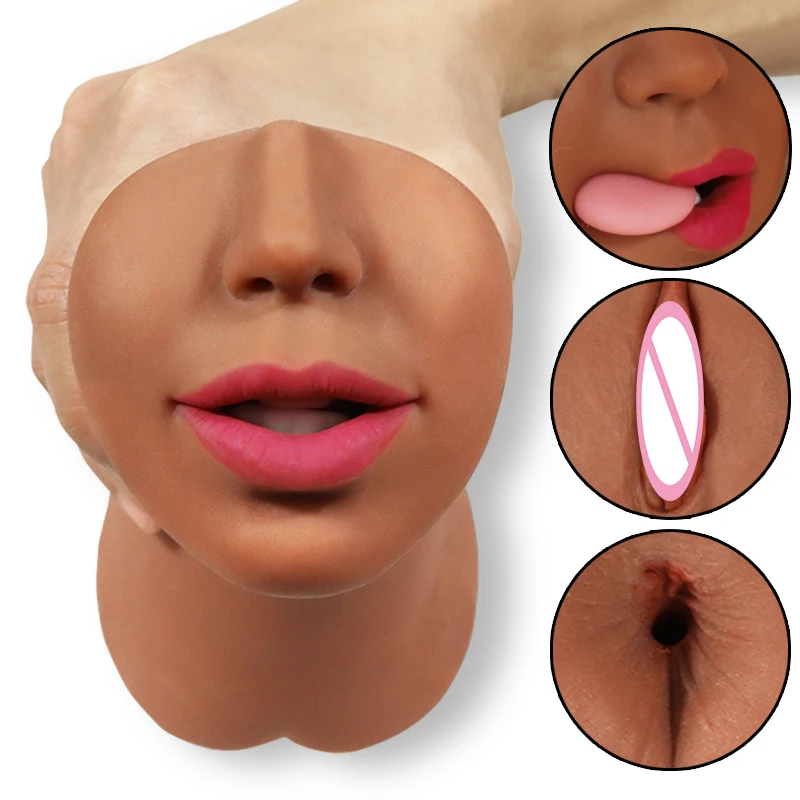 

3 IN 1 Vaginal Anus Oral Sex Real Deep Throat Masturbation Aircraft Cup Blowjob Pocket Pussy Male Masturbator Sexy Toys For Men