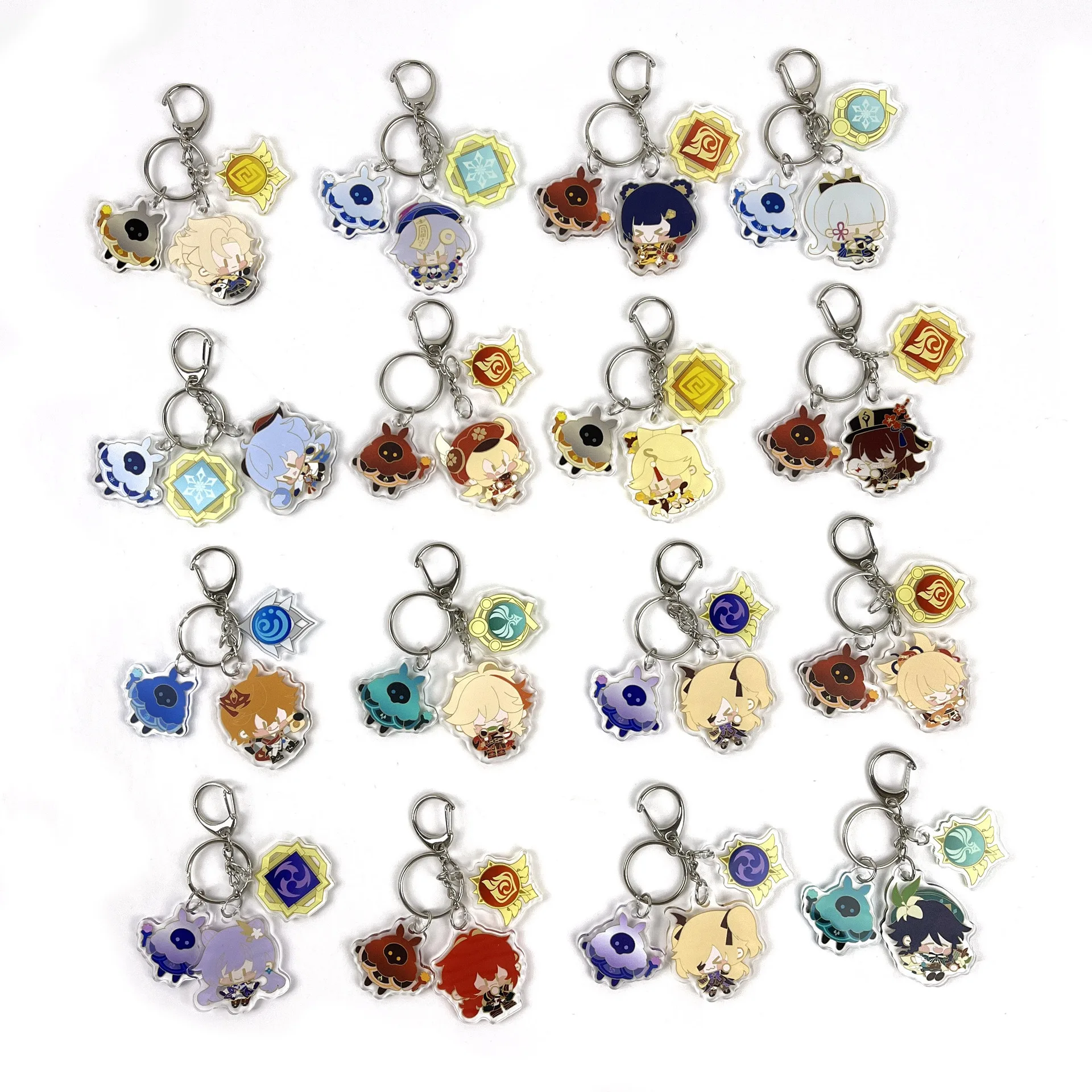 Genshin Impact Key Chains Venti Hutao Zhongli Diluc Xiao Smooth on Both Sides Interlayer Cute Bag Pendant Key Ring Fans Gift
Genshin Impact Key Chains Venti Hutao Zhongli Diluc Xiao Smooth on Both Sides Interlayer Cute Bag Pendant Key Ring Fans Gift