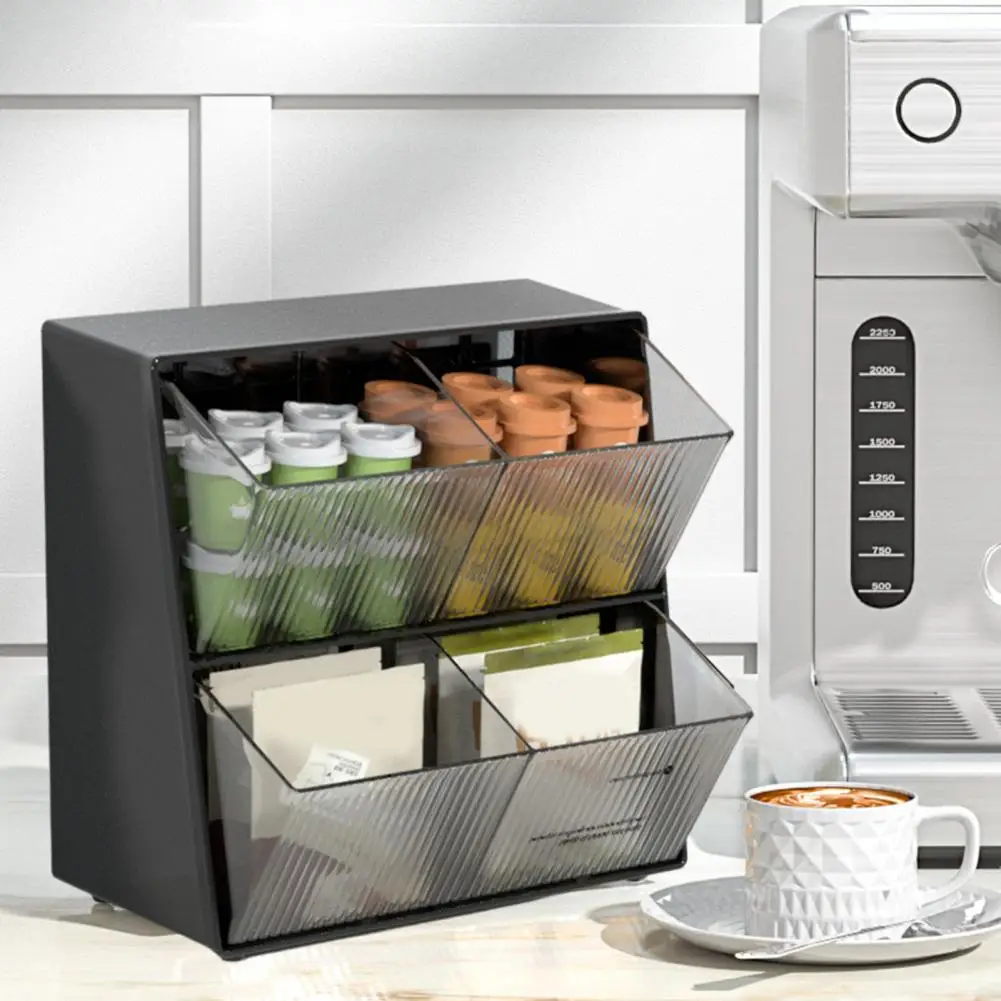 Desktop Storage Box Removable Eco-friendly Coffee Capsule Home Sorting Box Multifunctional Tea Bag Organizer Home Supply 
Desktop Storage Box Removable Eco-friendly Coffee Capsule Home Sorting Box Multifunctional Tea Bag Organizer Home Supply