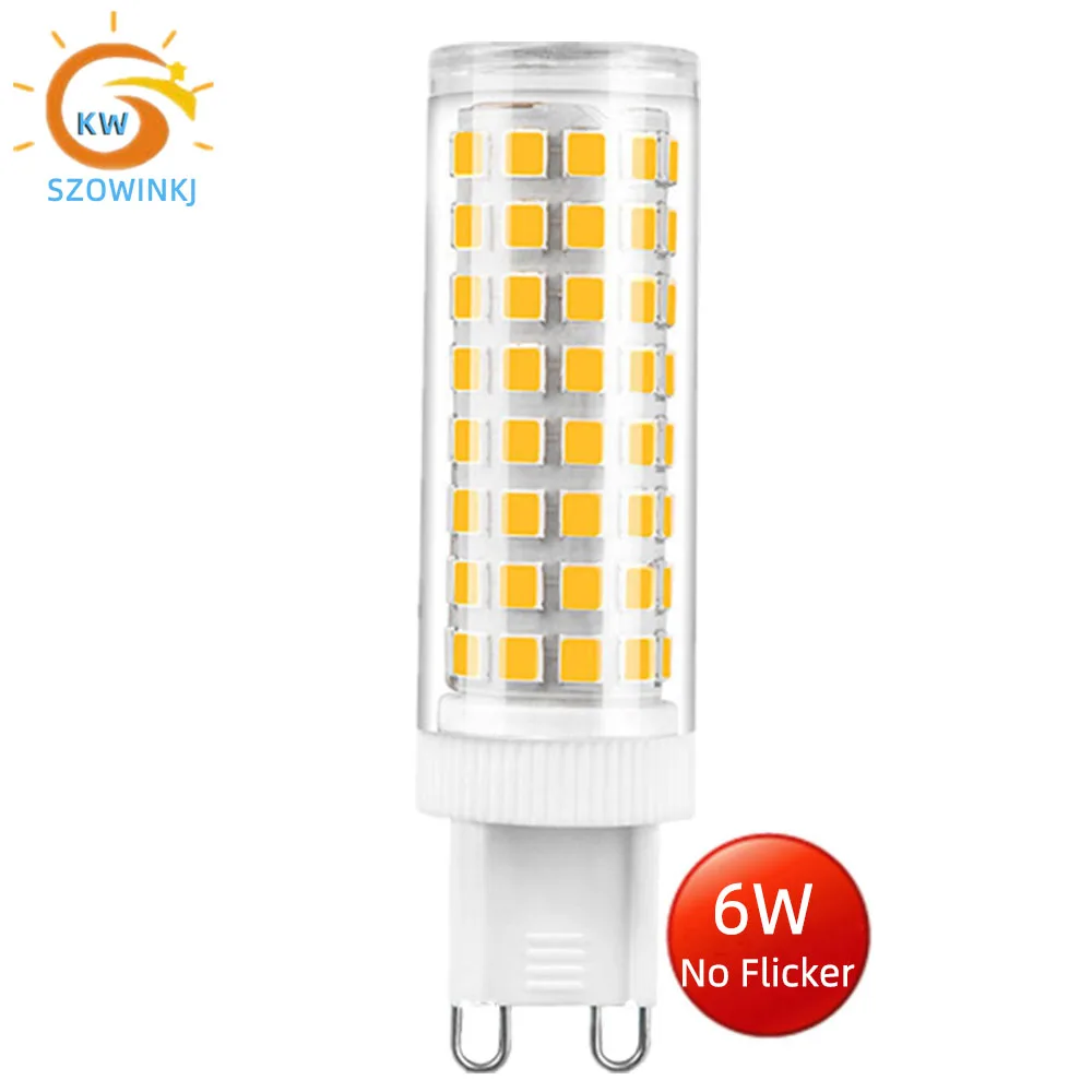 

Manufacturers Sell 6W G9 100-240V LED Bulb Flood Light Flicker Free Ceramic PC Cover Energy Saving Lamp Household Corn Bulb