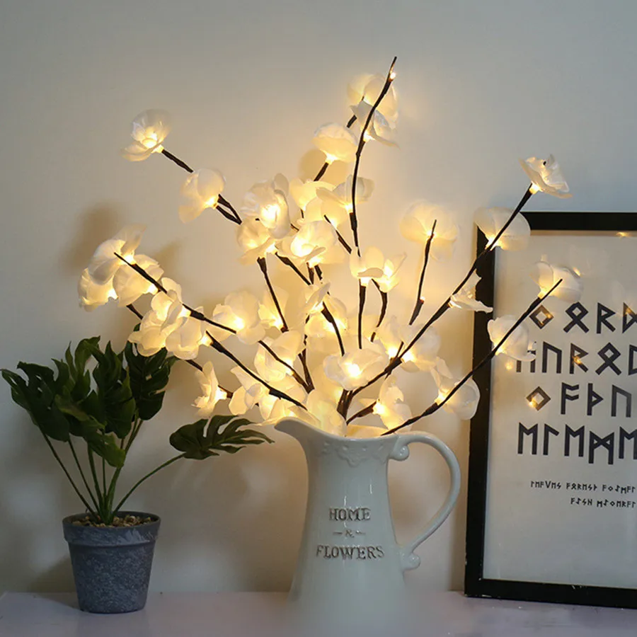 20LED Simulation Orchid Branch String Lights Battery Powered Vase Filler Willow Branch Christmas Fairy Lights Garland Decoration
20LED Simulation Orchid Branch String Lights Battery Powered Vase Filler Willow Branch Christmas Fairy Lights Garland Decoration