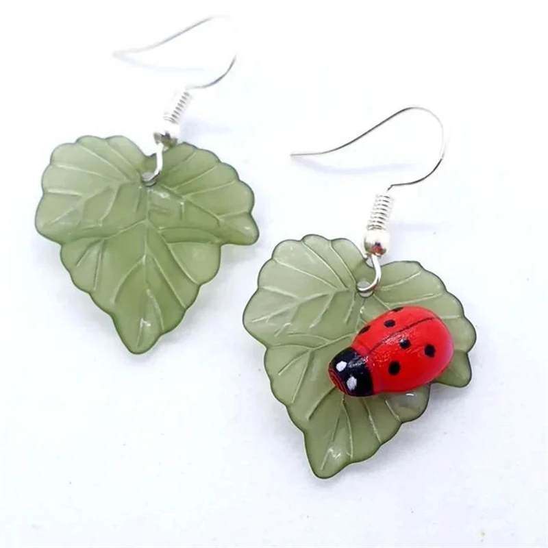 Ladybird & Leaf Earrings,Asymmetric Earrings,Party Jewelry, fun earrings, nickel free hypoallergenic Earrings
Ladybird & Leaf Earrings,Asymmetric Earrings,Party Jewelry, fun earrings, nickel free hypoallergenic Earrings