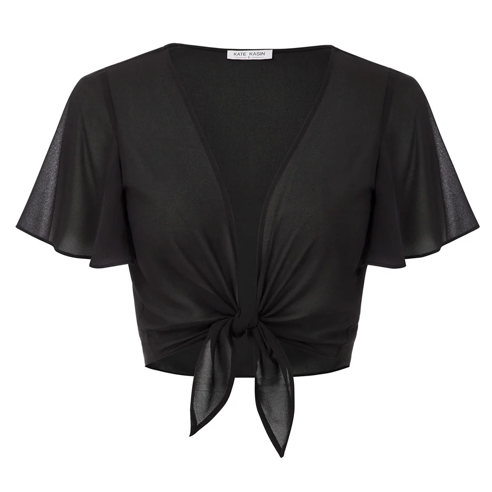 KK Women's Tie Front Shrug Chiffon Short Flutter Sleeves Semi See-Through Summer Tinic Cropped Bolero Shrugs Cardigan Open Tops
KK Women's Tie Front Shrug Chiffon Short Flutter Sleeves Semi See-Through Summer Tinic Cropped Bolero Shrugs Cardigan Open Tops