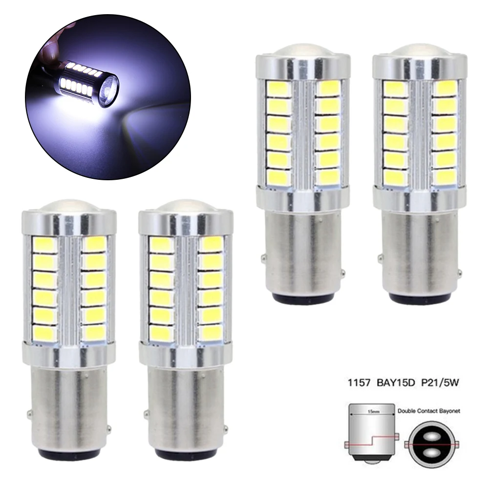 4x 1157 33SMD LED Tail Brake Stop Backup Reverse Turn Signal Light Bulbs White Universal T20 Car LED Brake Light Bulbs Replace
4x 1157 33SMD LED Tail Brake Stop Backup Reverse Turn Signal Light Bulbs White Universal T20 Car LED Brake Light Bulbs Replace