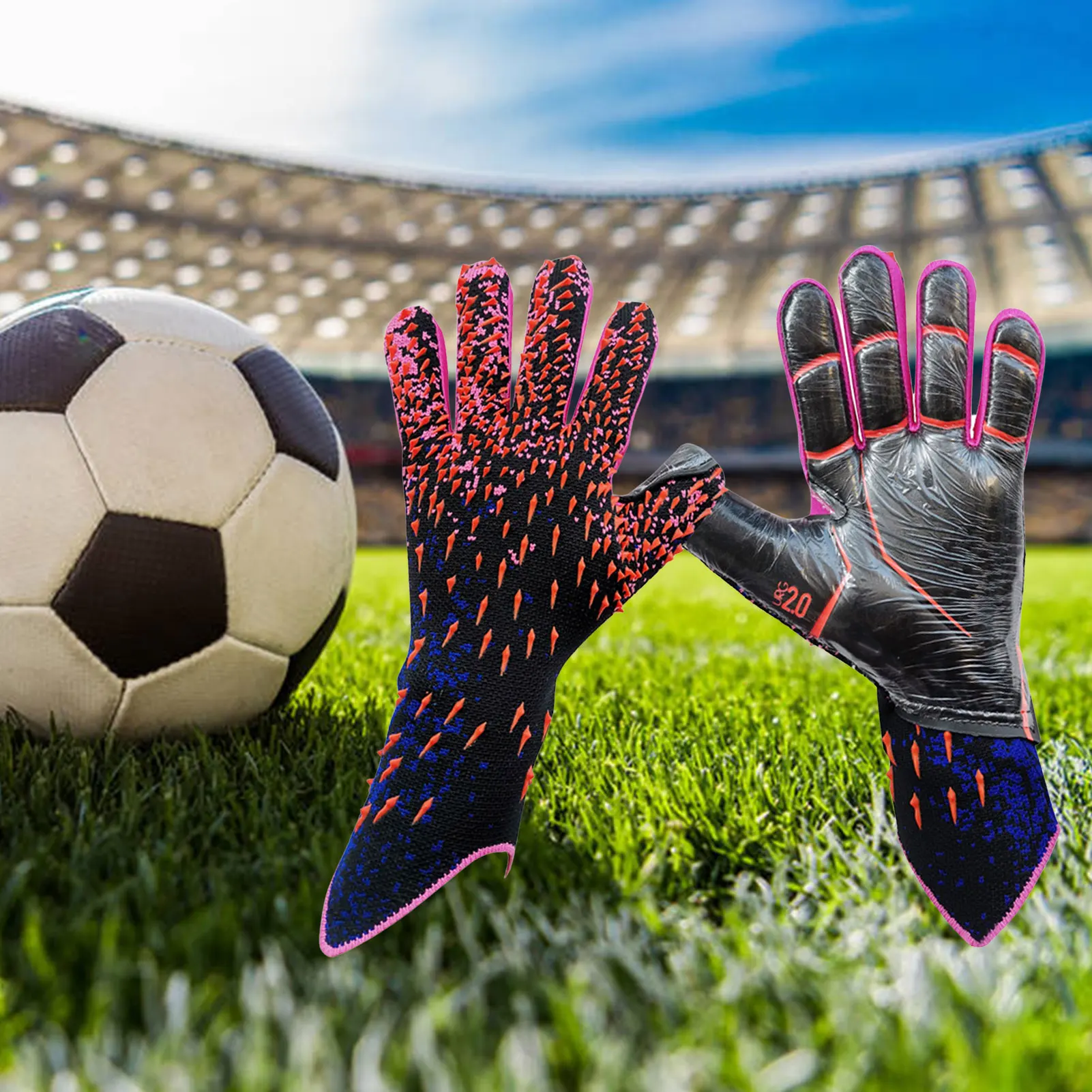 Goalie Goalkeeper Gloves, Strong Grip Soccer Goalie Gloves, Soccer Gloves With Finger Protection To Prevent Injuries, Convenient
Goalie Goalkeeper Gloves, Strong Grip Soccer Goalie Gloves, Soccer Gloves With Finger Protection To Prevent Injuries, Convenient