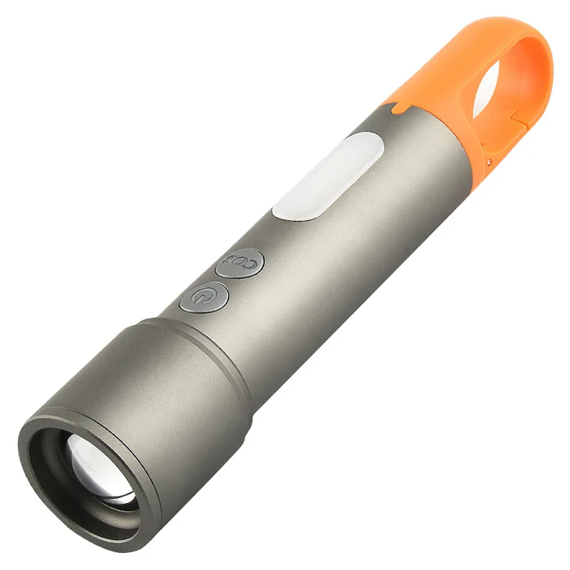 Aluminum Portable Zoom Flashlight Sweat Proof Abrasion Resistant Mini Power Torch Anti-corrosion Rechargeable Zoom Light Silver
Aluminum Portable Zoom Flashlight Sweat Proof Abrasion Resistant Mini Power Torch Anti-corrosion Rechargeable Zoom Light Silver