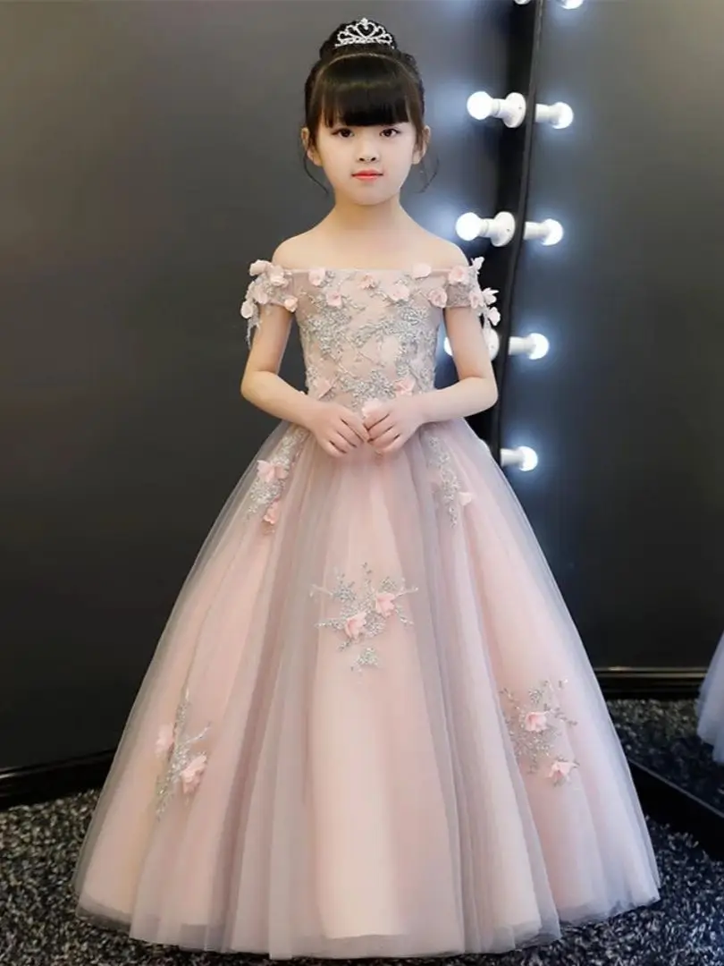 Princess Boat Neck Floral Appliques Flower Girl Dresses A Line Off The Shoulder Birthday Party Dress
Princess Boat Neck Floral Appliques Flower Girl Dresses A Line Off The Shoulder Birthday Party Dress