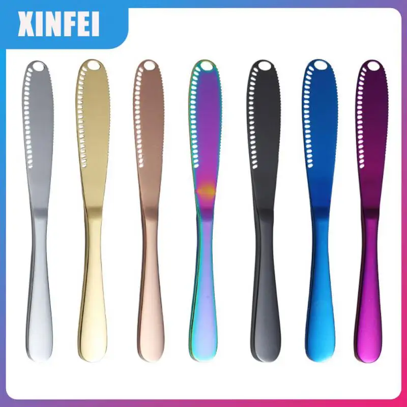 430 Stainless Steel Western Food Bread Jam Cream Knife Cutlery Holes Cheese Dessert Knife Baking Butter Scraper Seven Color
430 Stainless Steel Western Food Bread Jam Cream Knife Cutlery Holes Cheese Dessert Knife Baking Butter Scraper Seven Color