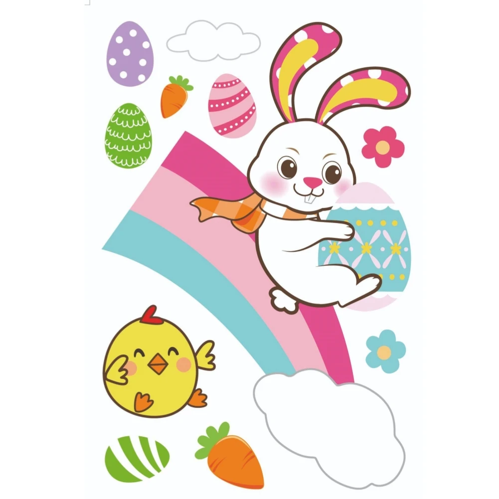 Happy Easter Window Stickers Bunny Easter Eggs Carrot Chick Glass Sticker Easter Party Wall Sticker Easter Decorations for Home
Happy Easter Window Stickers Bunny Easter Eggs Carrot Chick Glass Sticker Easter Party Wall Sticker Easter Decorations for Home