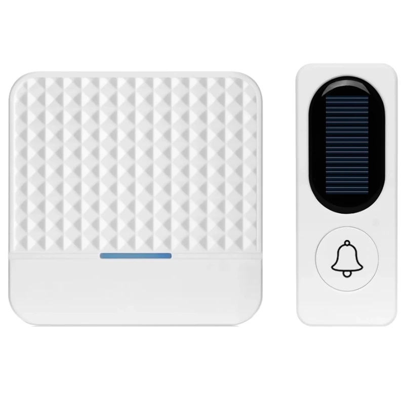 Solar Powered Waterproof Wireless Door Smart Door Chime 1 Button 1 Receiver US Plug White
Solar Powered Waterproof Wireless Door Smart Door Chime 1 Button 1 Receiver US Plug White