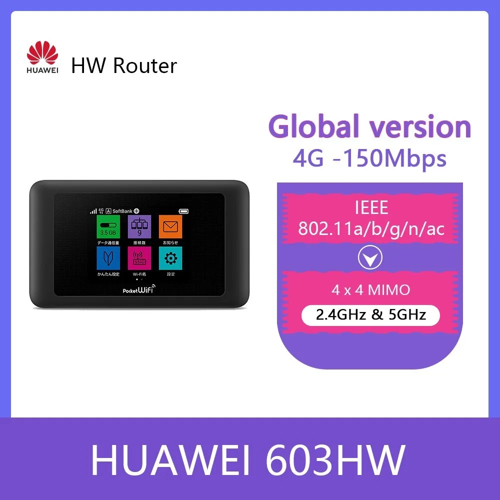 Разблокированный карманный мини-роутер Huawei 603HW с поддержкой Wi-Fi, 4g
Разблокированный карманный мини-роутер Huawei 603HW с поддержкой Wi-Fi, 4g