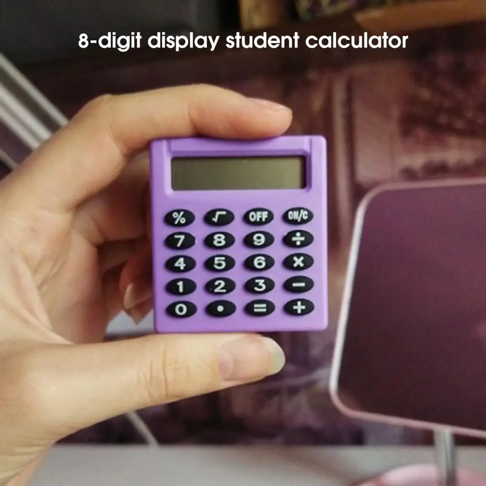 

Полезный мини-калькулятор, ударопрочный 8-значный дисплей, студенческий калькулятор, прочный портативный студенческий калькулятор для учеников