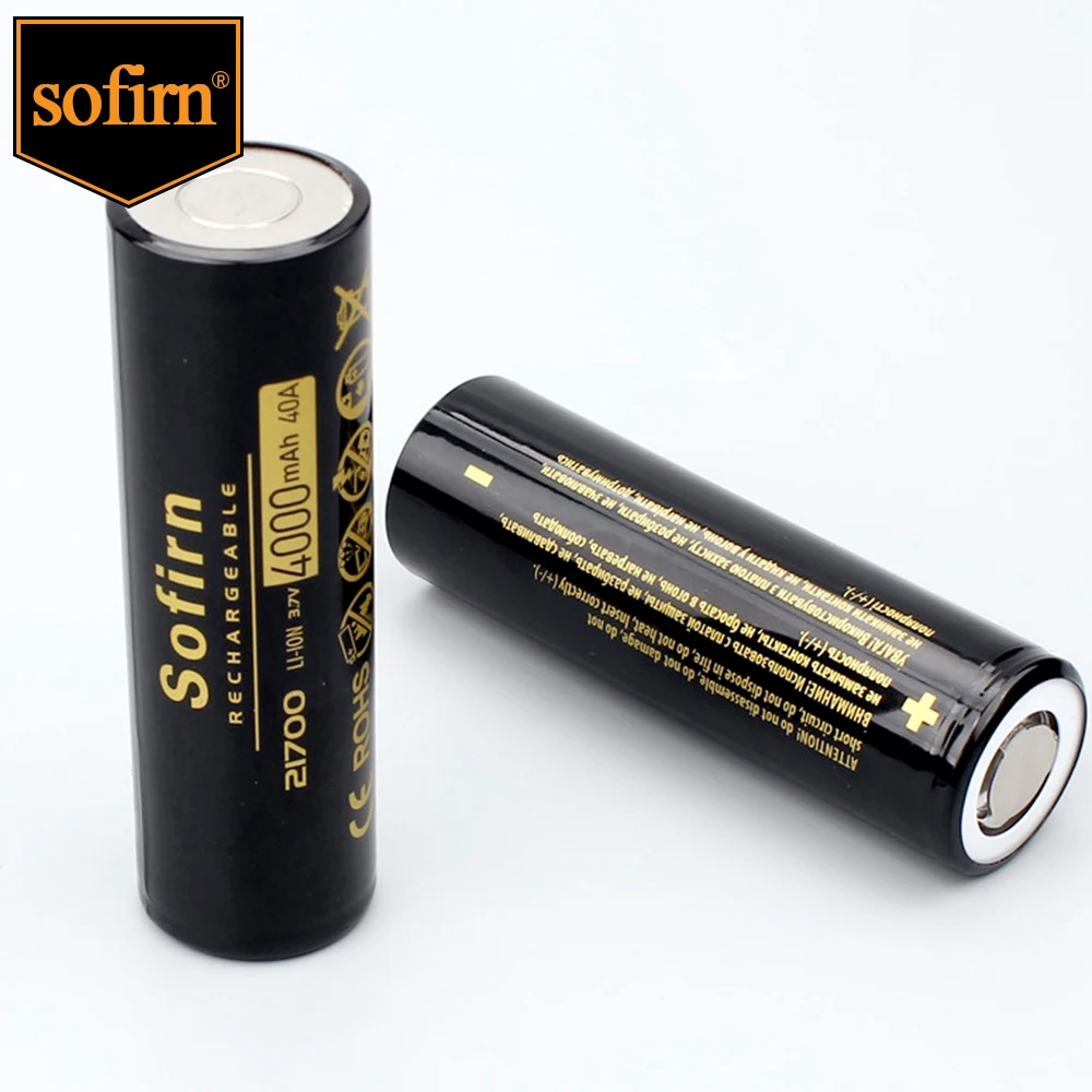 Sofirn Flashlight available 21700 4000 40A 3.7V 10C Rechargeable Lithium Discharge Cell Poweful High Drain for Flashlight
Sofirn Flashlight available 21700 4000 40A 3.7V 10C Rechargeable Lithium Discharge Cell Poweful High Drain for Flashlight