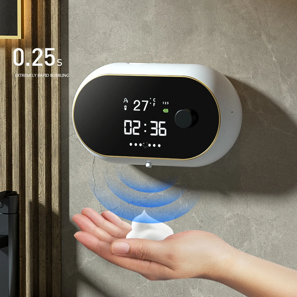 Liquid Automatic Foam Soap Dispenser Touchless Sensor Liquid Foam Machine Time Temperature Display Wall Mount USB Hand Sanitizer
Liquid Automatic Foam Soap Dispenser Touchless Sensor Liquid Foam Machine Time Temperature Display Wall Mount USB Hand Sanitizer