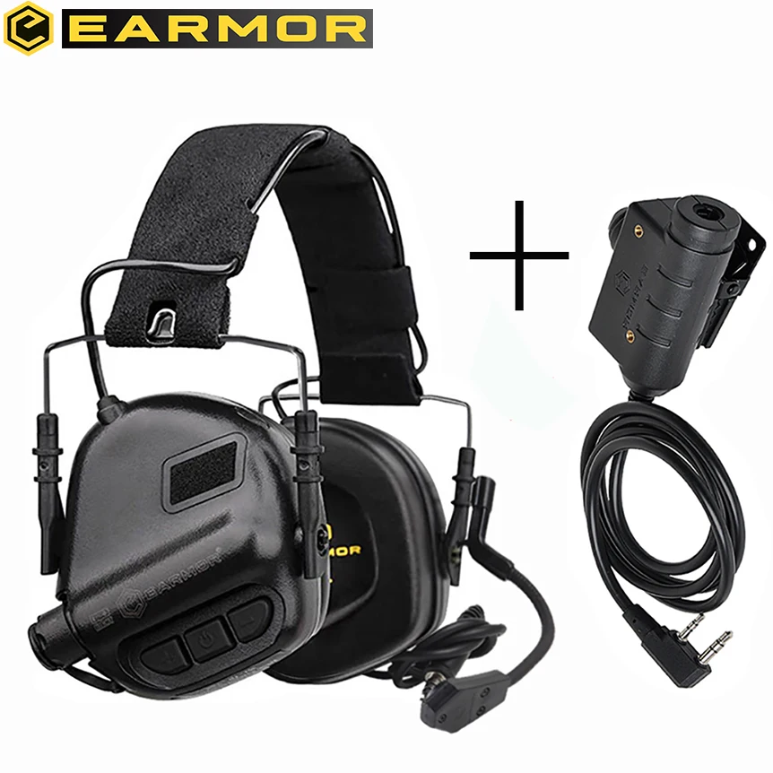 EARMOR M32 MOD3 Headset Tactical Headset and M51 PTT Adapter Set, Electronic Shooting Earmuffs/Aviation Communication Headset
EARMOR M32 MOD3 Headset Tactical Headset and M51 PTT Adapter Set, Electronic Shooting Earmuffs/Aviation Communication Headset