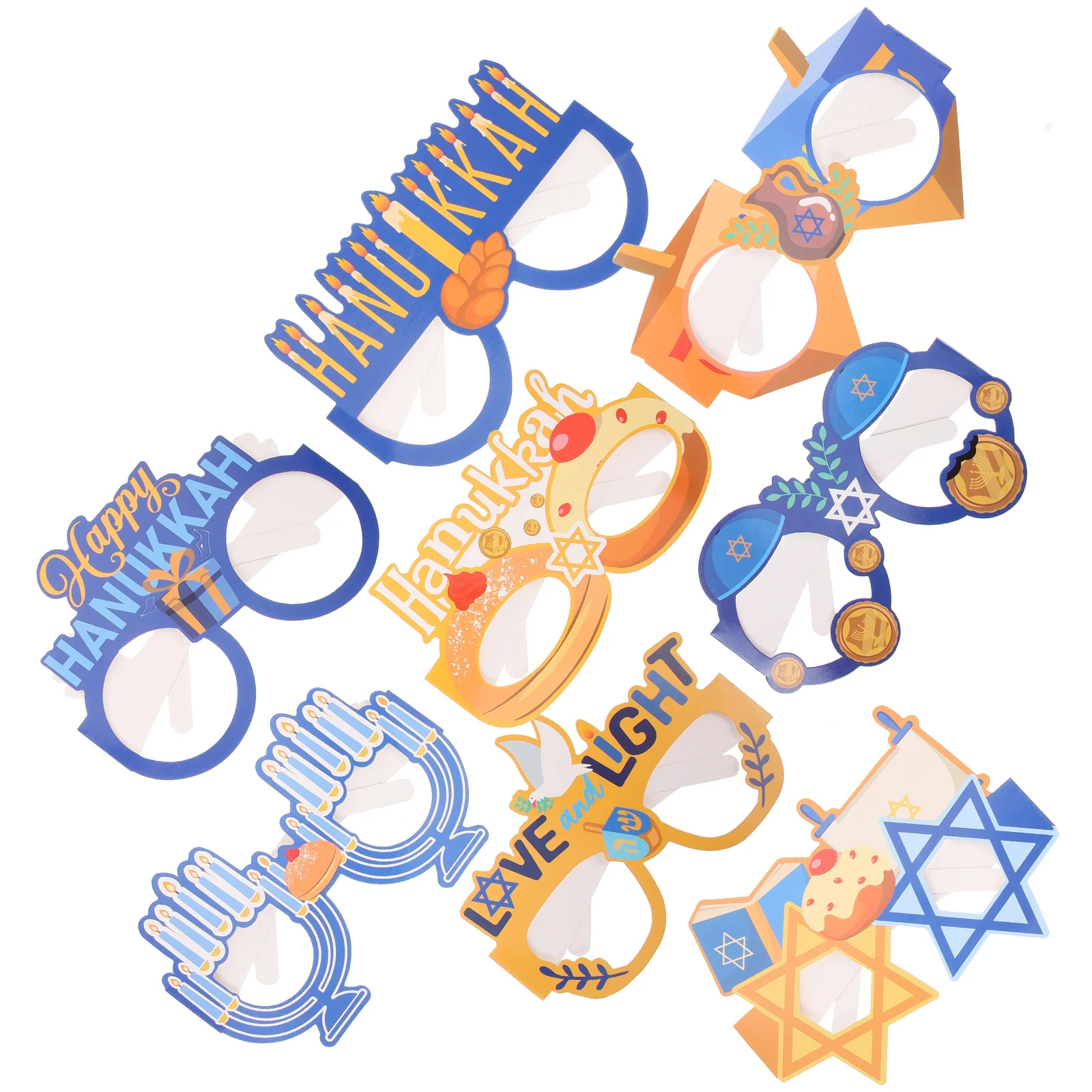 Happy Hanukkah Eyeglasses Cartoon Paper Eyeglasses Prop Hanukkah Party Eyewear for Happy Chanukah Festival Party Decoration
Happy Hanukkah Eyeglasses Cartoon Paper Eyeglasses Prop Hanukkah Party Eyewear for Happy Chanukah Festival Party Decoration