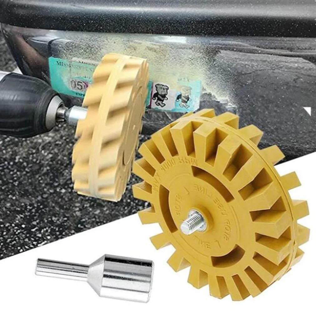 Heavy Duty Rubber Eraser Wheel, 4” Slotted Edge Pad with Drill Adapter - Adhesive Remover Tool,Stickers
Heavy Duty Rubber Eraser Wheel, 4” Slotted Edge Pad with Drill Adapter - Adhesive Remover Tool,Stickers