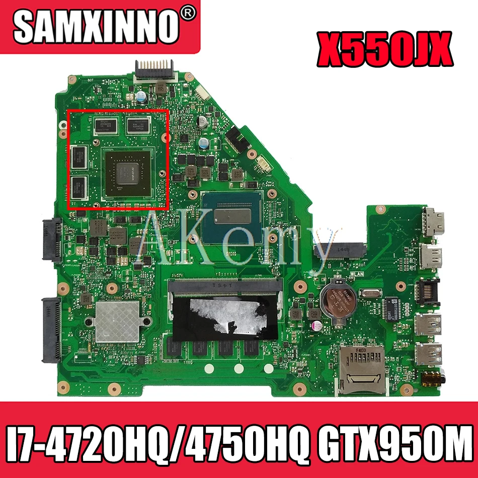 Материнская плата X550JX для ноутбука Asus X550JX X550JF X550JD X550JK X550J, протестированная оригинальная материнская плата 4G-RAM I7-4720HQ/4750HQ GTX950M
Материнская плата X550JX для ноутбука Asus X550JX X550JF X550JD X550JK X550J, протестированная оригинальная материнская плата 4G-RAM I7-4720HQ/4750HQ GTX950M