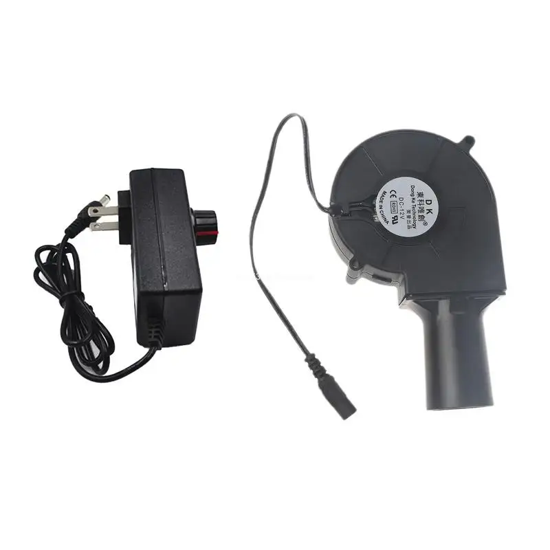 

BBQ Blower Charcoal Fan Electric Blower Starter for Charcoal Picnic Camping AC-DC 12V Adapter Included Dropship