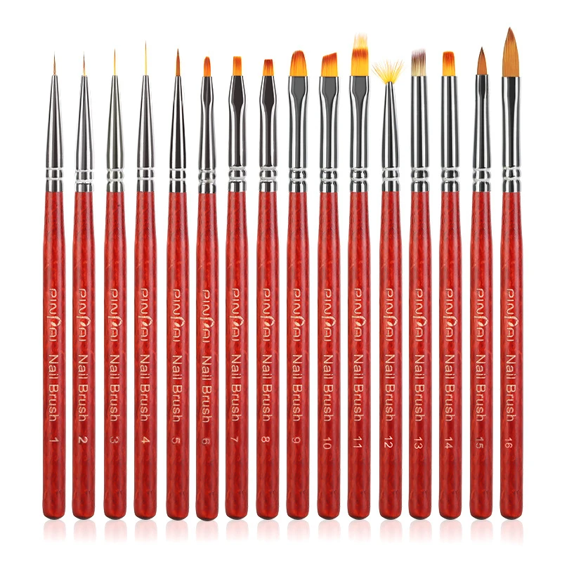 16Pcs/Sets Nail Art Acrylic Liquid Powder Carving UV Gel Extension Painting Brush Lines Liner Drawing Pen Manicuring Tools
16Pcs/Sets Nail Art Acrylic Liquid Powder Carving UV Gel Extension Painting Brush Lines Liner Drawing Pen Manicuring Tools