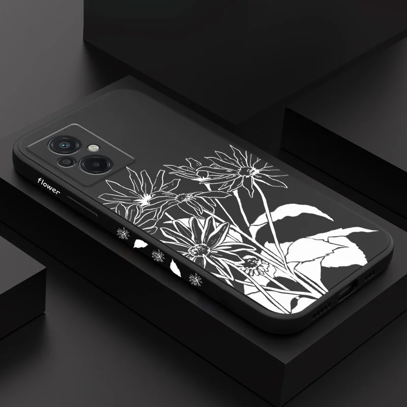 

Black Flower Peony Phone Case For Xiaomi Poco M5 M5S F5 X5 F4 X4 M4 F3 M3 X3 F2 Pro X2 C40 4G 5G GT NFC Silicone Cover