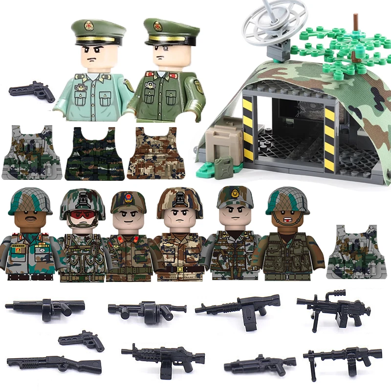 Китайские солдаты, военная гвардия, строительный блок, камуфляжная армия, фигурки спецназа, ремень, автоматическое оружие, строительная игрушка 
Китайские солдаты, военная гвардия, строительный блок, камуфляжная армия, фигурки спецназа, ремень, автоматическое оружие, строительная игрушка