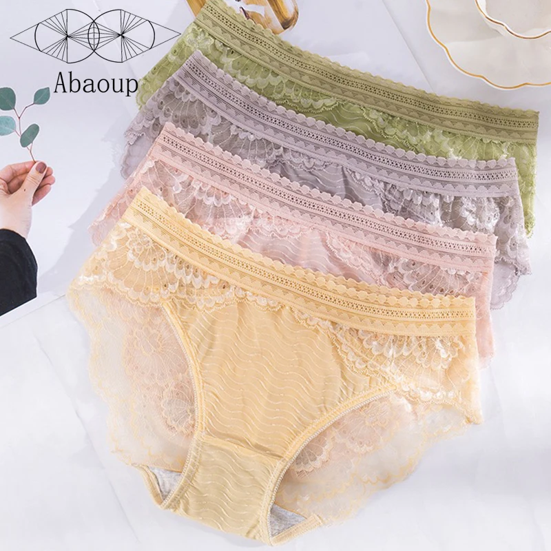 4PCS Women Sexy Lace Underwear Ultra-Thin Briefs Low-Waist Underpants Transparent Panties Comfortable Fashion Ladies Black Green
4PCS Women Sexy Lace Underwear Ultra-Thin Briefs Low-Waist Underpants Transparent Panties Comfortable Fashion Ladies Black Green