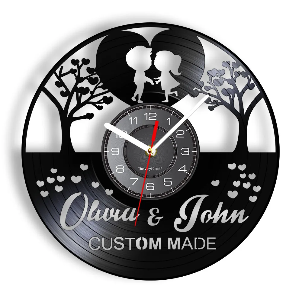 Tree Of Love Custom Names Wedding Wall Clock Tree of Hearts Put Your Name Message Personalized Marriage Vinyl Record Wall Clock
Tree Of Love Custom Names Wedding Wall Clock Tree of Hearts Put Your Name Message Personalized Marriage Vinyl Record Wall Clock