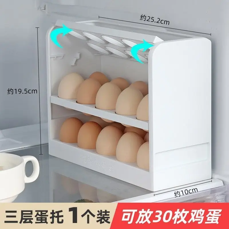 30 Grids Egg Storage Box Rotating 3 Tiers Fridge Eggs Organizer Container Space-saving Kitchen Eggs Holder Container Case New
30 Grids Egg Storage Box Rotating 3 Tiers Fridge Eggs Organizer Container Space-saving Kitchen Eggs Holder Container Case New