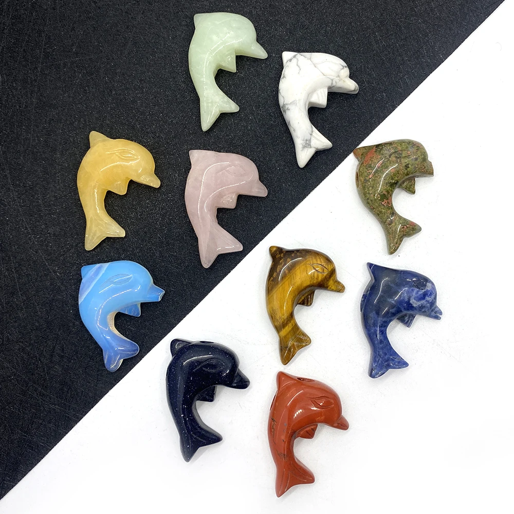 Natural Stone Pendant Agate Dolphin-shaped Quartz Tiger Eye Pendant for Making Necklaces Earrings for Charm Jewelry Accessories
Natural Stone Pendant Agate Dolphin-shaped Quartz Tiger Eye Pendant for Making Necklaces Earrings for Charm Jewelry Accessories