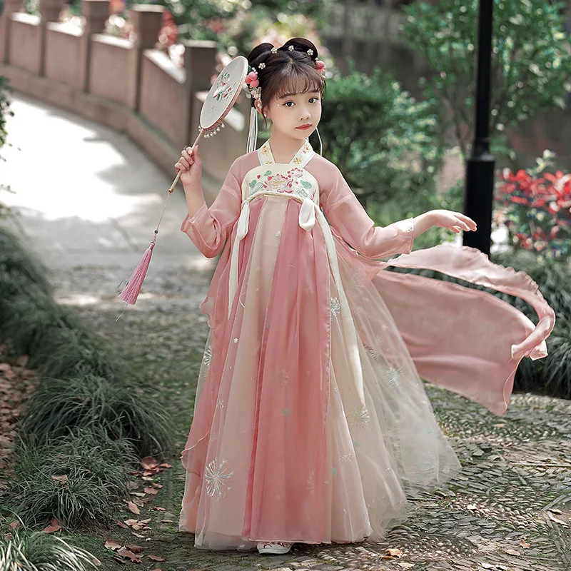 Ancient Chinese Costumes Hanfu Girls Spring and Autumn Floating Underwear Dresses Antiquity Super Fairy Long Sleeve Skirts 2021
Ancient Chinese Costumes Hanfu Girls Spring and Autumn Floating Underwear Dresses Antiquity Super Fairy Long Sleeve Skirts 2021
