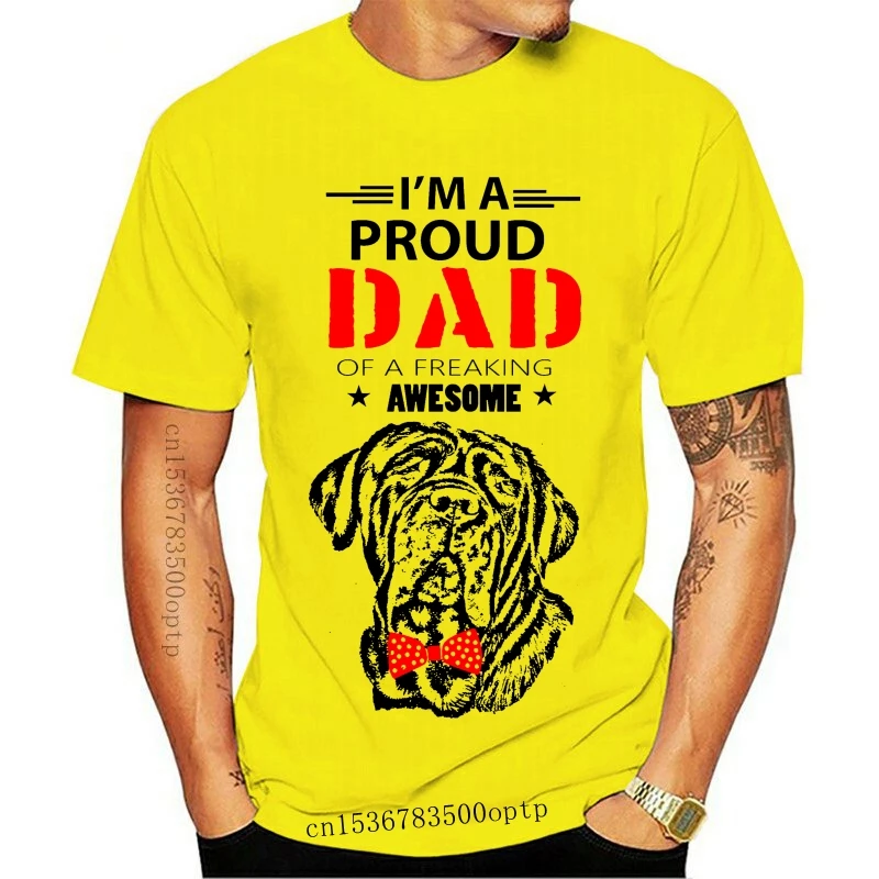 Camiseta blanca de algodón Napolitano MASTIFF, "IM A PROUD DAD", novedad de 2020
Camiseta blanca de algodón Napolitano MASTIFF, "IM A PROUD DAD", novedad de 2020