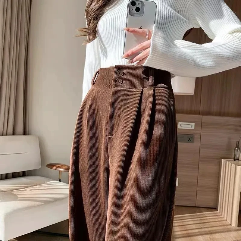2023 Plus Size Women's Pants Winter Plus Velvet Wide Leg Pants Casual Woman Pant High Waist Straight Women Loose Trousers 4XL
2023 Plus Size Women's Pants Winter Plus Velvet Wide Leg Pants Casual Woman Pant High Waist Straight Women Loose Trousers 4XL