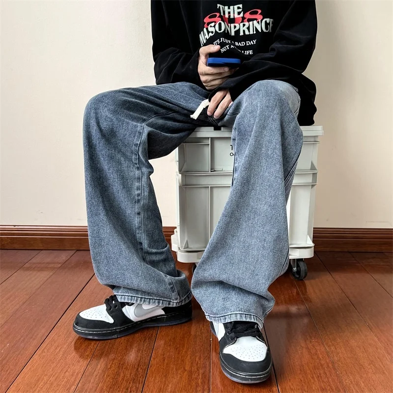 2023 New Men's Loose Jeans Men's High Street Straight Elastic Waist Wide Leg Pants Casual Trousers
2023 New Men's Loose Jeans Men's High Street Straight Elastic Waist Wide Leg Pants Casual Trousers