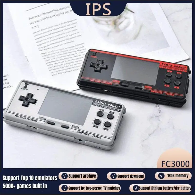 FC3000 Handheld Game Console 3.0-inch IPS High-definition Screen V2 Handheld Retro Classic Children's Game Simulator Casual Gift
FC3000 Handheld Game Console 3.0-inch IPS High-definition Screen V2 Handheld Retro Classic Children's Game Simulator Casual Gift