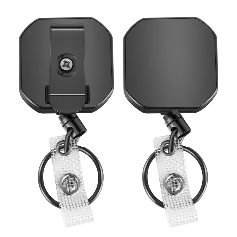 2 Pack Small Heavy Duty Retractable Badge Holders Reel, ID Badge Holders With Belt Clip Key Ring For Name Card Keychain
2 Pack Small Heavy Duty Retractable Badge Holders Reel, ID Badge Holders With Belt Clip Key Ring For Name Card Keychain