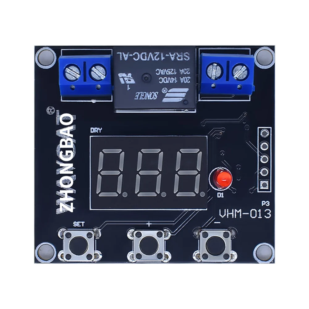 official VHM-013 DC 12V Timer module down countdown switch board switch module 0-999 minutes one button timing
official VHM-013 DC 12V Timer module down countdown switch board switch module 0-999 minutes one button timing