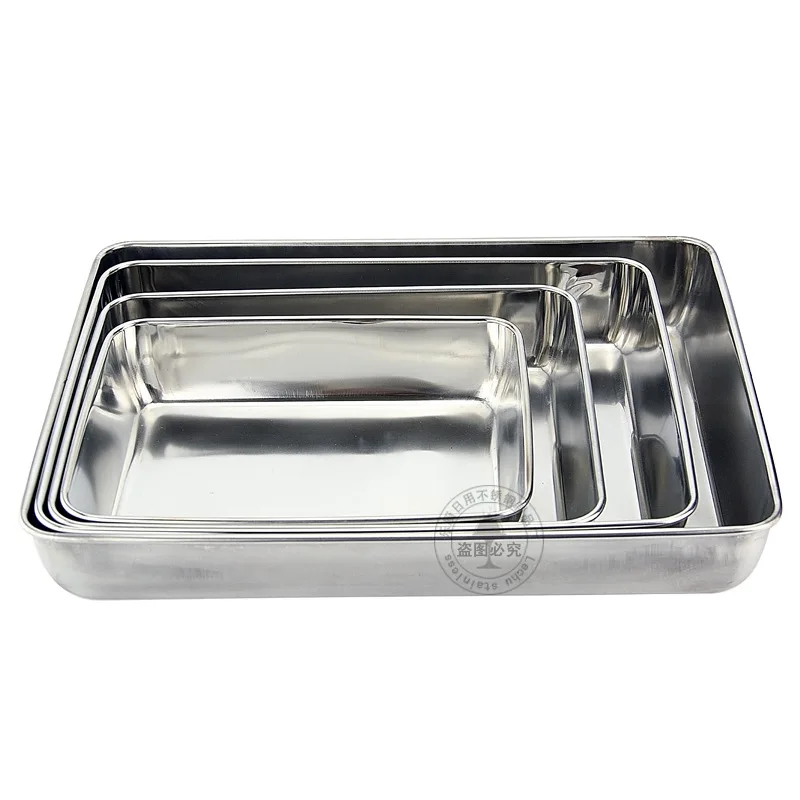 Толстый прямоугольный поднос для риса из нержавеющей стали
Толстый прямоугольный поднос для риса из нержавеющей стали