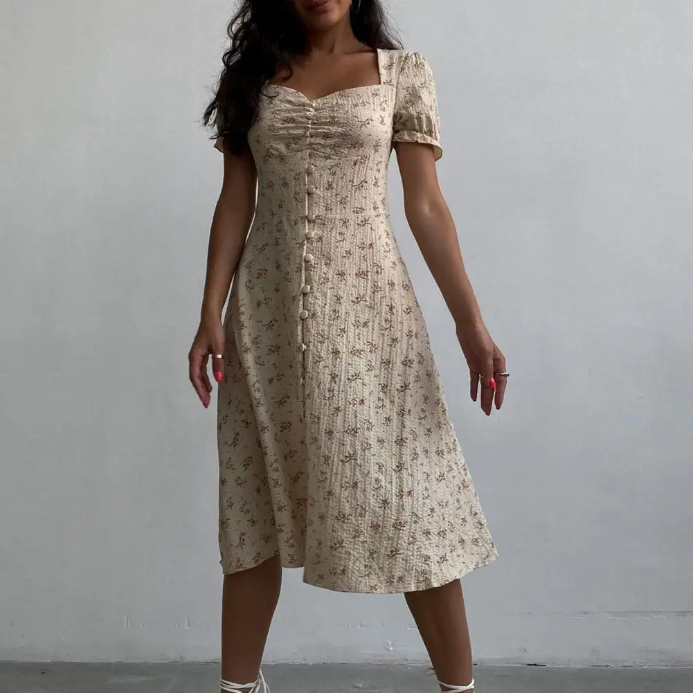 Hot Ladies Elegant Pattern Print Party Dress Women Fashion Floral Print Square Collar Vintage Slim-fitting Midi Dress for Office
Hot Ladies Elegant Pattern Print Party Dress Women Fashion Floral Print Square Collar Vintage Slim-fitting Midi Dress for Office