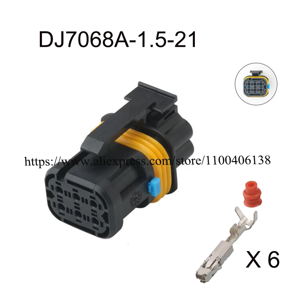 100 комплект включает герметичную клемму DJ7068A-1.5-21 автомобильный водонепроницаемый разъем 6-контактный Женский штекер кабеля
100 комплект включает герметичную клемму DJ7068A-1.5-21 автомобильный водонепроницаемый разъем 6-контактный Женский штекер кабеля