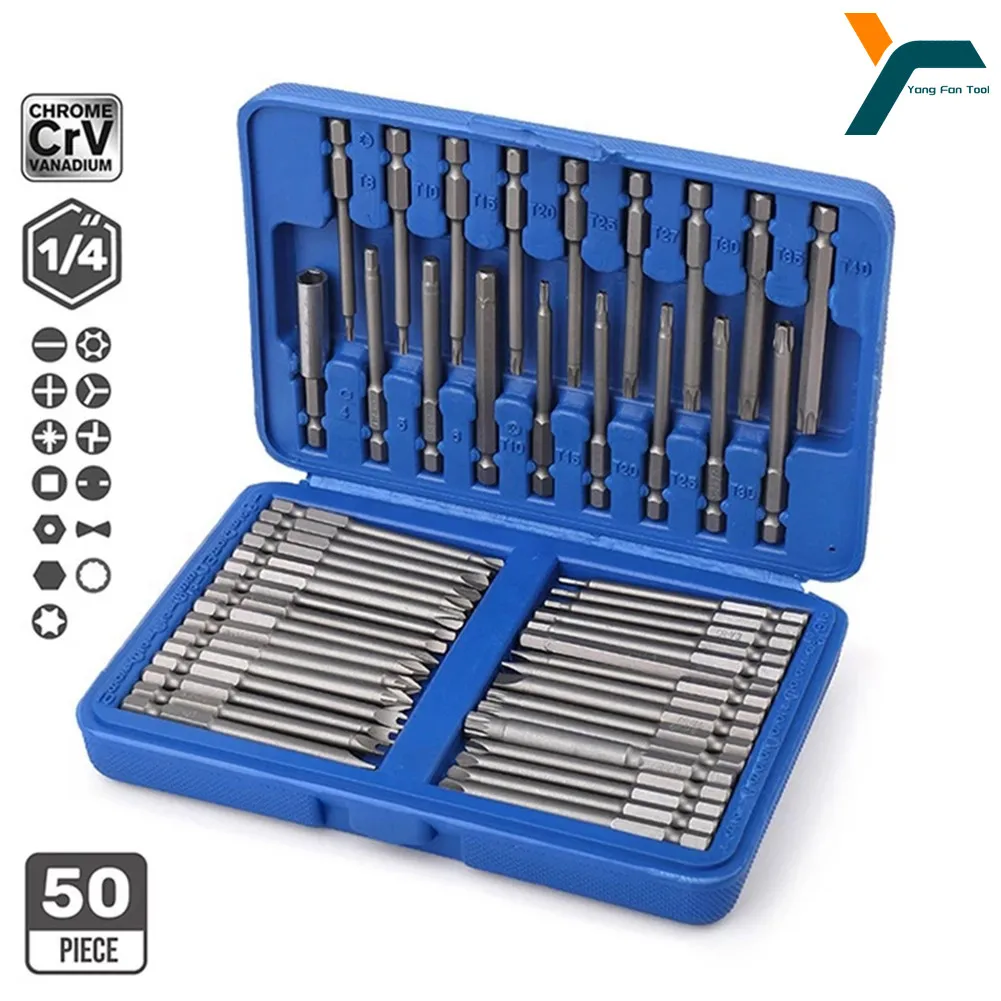50Pcs 75mm Screwdrive Bit 1/4'' Hex Shank Phillips Slotted HEX Torx bit Wrench Y-Type Square Socket Spanner Drill Bit Hand Tool
50Pcs 75mm Screwdrive Bit 1/4'' Hex Shank Phillips Slotted HEX Torx bit Wrench Y-Type Square Socket Spanner Drill Bit Hand Tool
