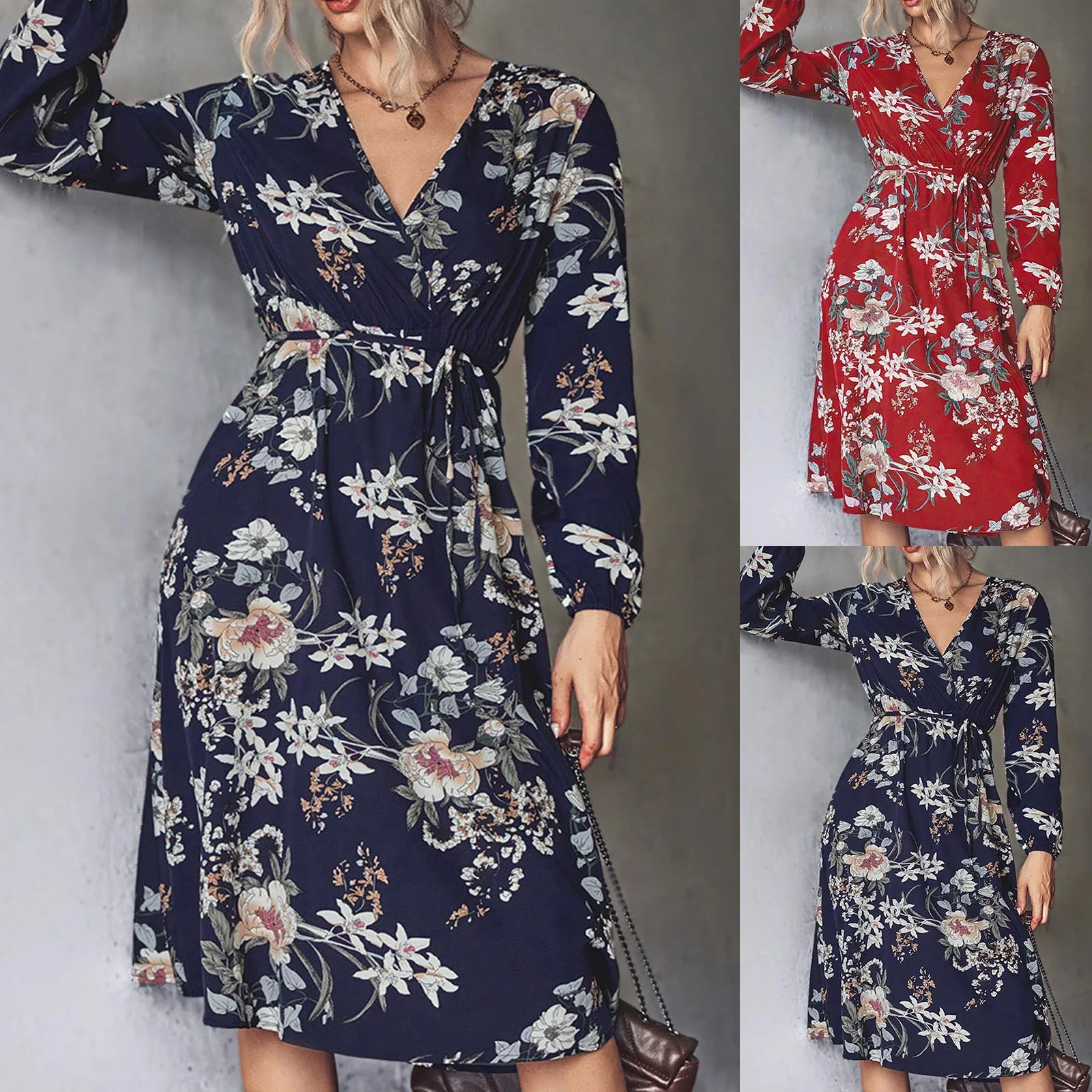 Women's Fashion Print V Neck Long Sleeve Dress Split Floral Print Flowy Party Long Dress Aline Rayon Dress
Women's Fashion Print V Neck Long Sleeve Dress Split Floral Print Flowy Party Long Dress Aline Rayon Dress