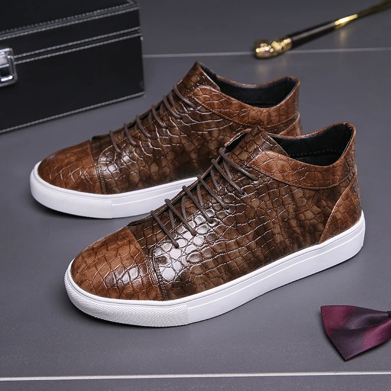 Men British Ankle Boots Crocodile Pattern PU Solid Color Round Toe Flat Heel Lace Up Fashion Casual Street Outdoor Men Shoes
Men British Ankle Boots Crocodile Pattern PU Solid Color Round Toe Flat Heel Lace Up Fashion Casual Street Outdoor Men Shoes