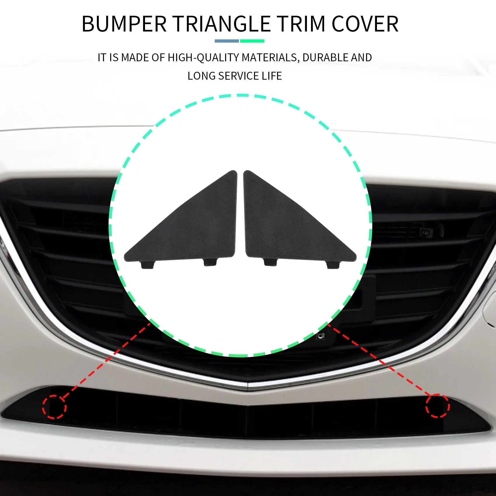 

Автомобильный передний бампер, треугольная крышка с отделкой, крышка для Mazda 3 Axela 2014-2016 BHN1-50-101
