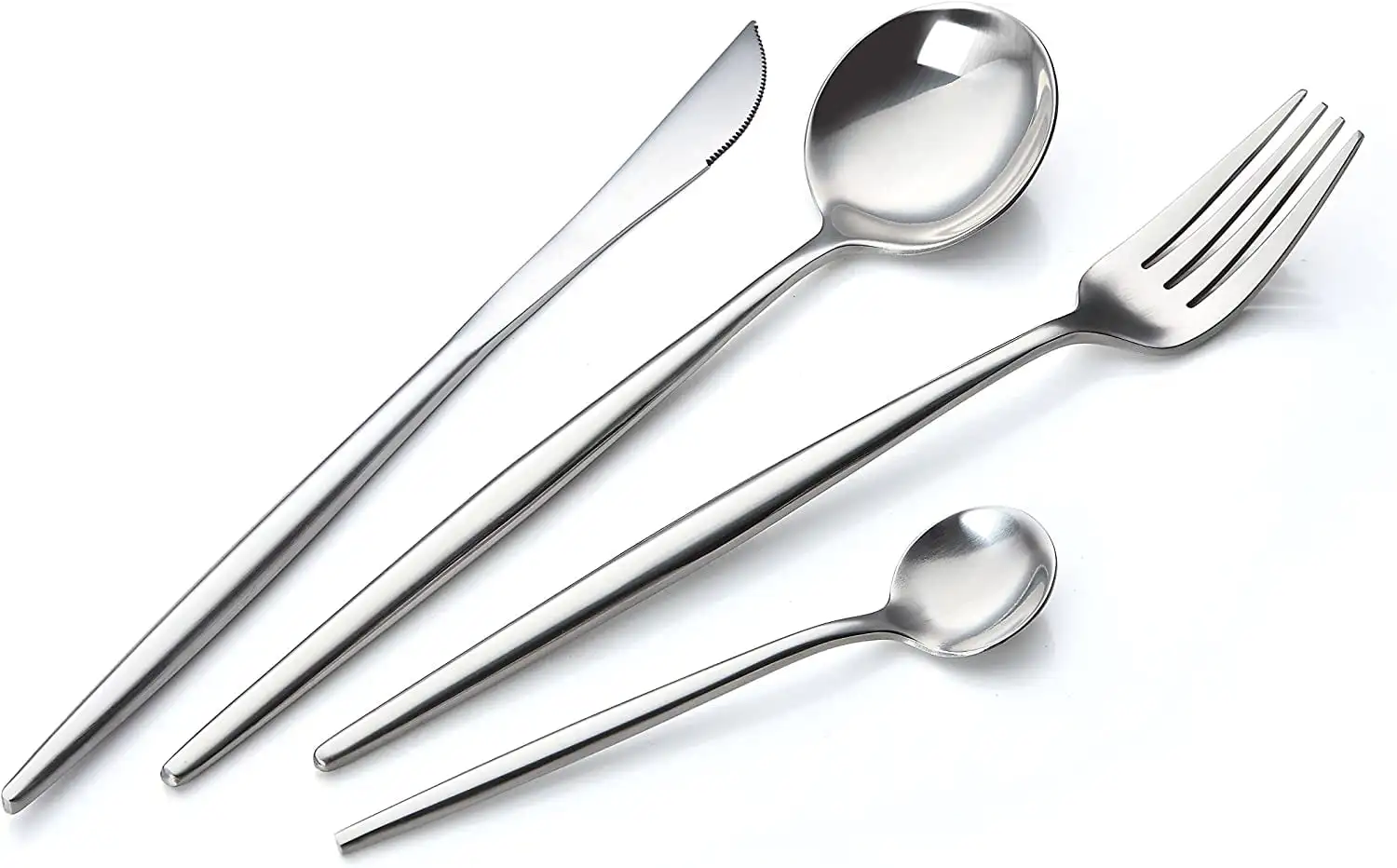 Modern Adaline Silverware Royal Cutlery Set By - 16 Piece Flatware Set - Service For 4 Quality 18/10 Stainless Steel - Shiny F
Modern Adaline Silverware Royal Cutlery Set By - 16 Piece Flatware Set - Service For 4 Quality 18/10 Stainless Steel - Shiny F